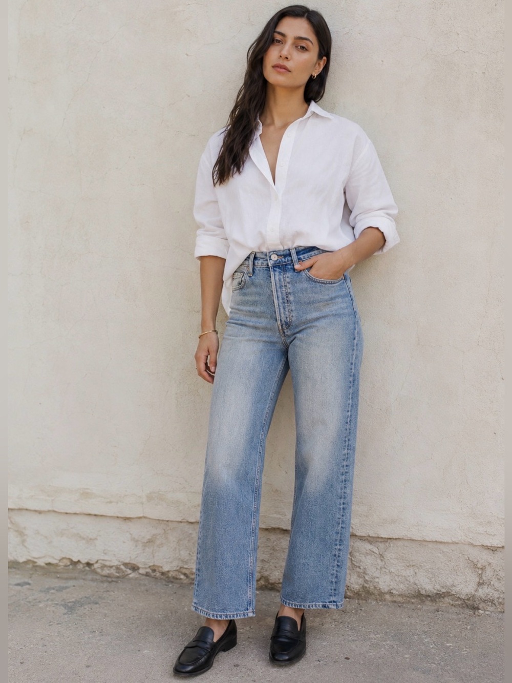 Levi’s Ribcage Straight Ankle Jeans High Rise Light Wash Denim Size 27